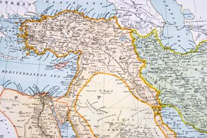 Részleges Közel-Kelet térkép az 1890-es években, a "The Citizen